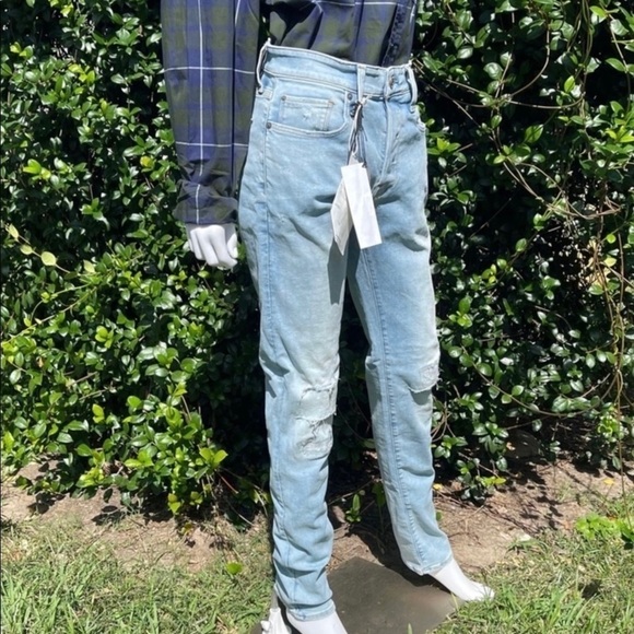 NWT G-Star Slim Distressed Restored Denim Light Washed Jeans - Picture 4 of 15